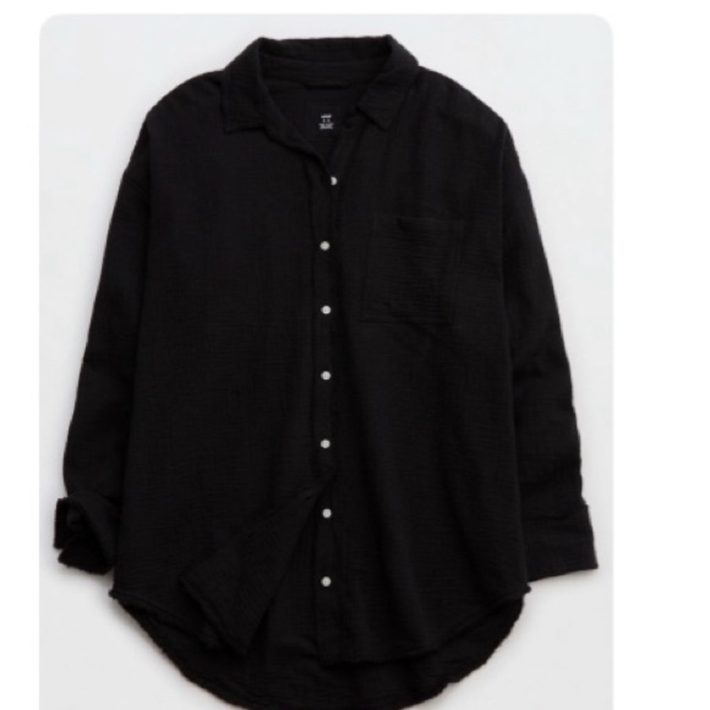Aerie Gauzy Coverup Shirt Pool To Party